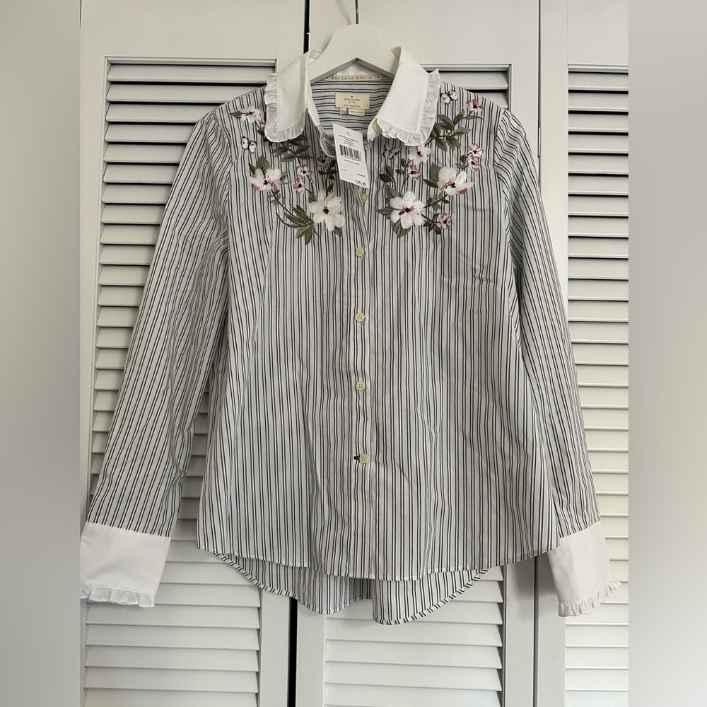 Kate Spade Embroidered Tunic Blouse